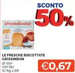 Mercatò Le fresche biscottate GRISSINBON offerta