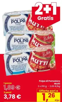 Eurospar Polpa di Pomodoro Mutti offerta