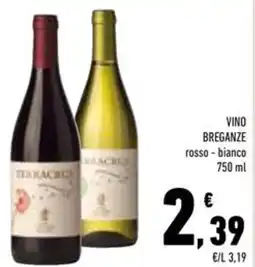 Conad Superstore Vino breganze rosso e bianco offerta