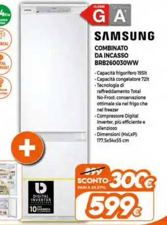Samsung Combinato DA Incasso BRB260030WW