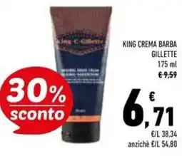 Conad Superstore King crema barba GILLETTE offerta