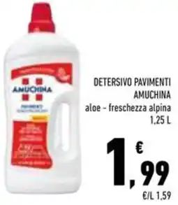 Conad Superstore Detersivo pavimenti amuchina aloe e freschezza alpina offerta