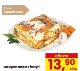 Eurospar Lasagne zucca e funghi offerta