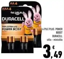 Conad Superstore 4 Pile plus power boost DURACELL offerta