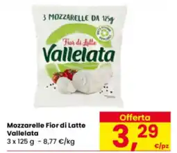 Eurospar Mozzarelle Fior di Latte Vallelata offerta