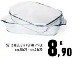 Conad Superstore Set 2 teglie in vetro pyrex offerta