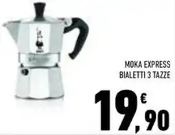 Conad Superstore Moka express bialetti 3 tazze offerta