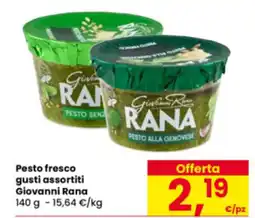 Eurospar Pesto fresco Giovanni Rana offerta