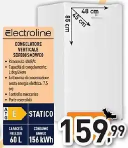 Unieuro Electroline CONGELATORE VERTICALE SDFE08SM3WE0 offerta