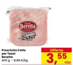 Eurospar Prosciutto Cotto per Toast Beretta offerta