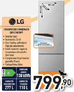 Unieuro LG FRIGORIFERO COMBINATO GBV22NCBPY offerta