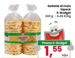 Eurospar Gallette di mais bipack S-Budget offerta