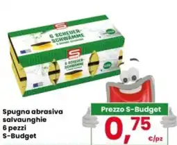 Eurospar Spugna abrasiva salvaunghie 6 pezzi S-Budget offerta