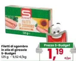 Eurospar Filetti di sgombro in olio di girasole S-Budget offerta