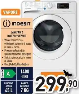 Unieuro INDESIT LAVATRICE BWE71496XWVIT offerta