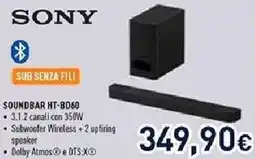Unieuro SONY SOUNDBAR HT-BD60 offerta