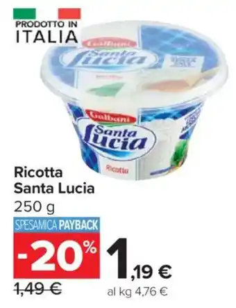 Carrefour Market Ricotta Santa Lucia offerta