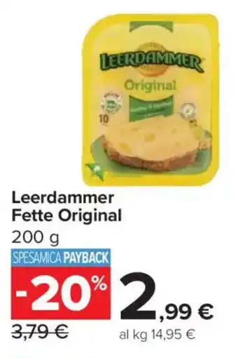 Carrefour Market Leerdammer Fette Original offerta