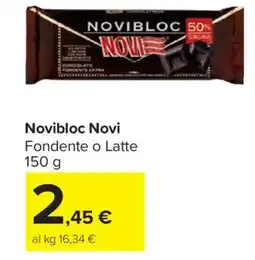Carrefour Market Novibloc Novi Fondente o Latte offerta