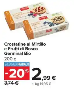 Carrefour Market Crostatine al Mirtillo e Frutti di Bosco Germinal Bio offerta