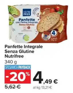 Carrefour Market Panfette Integrale Senza Glutine Nutrifree offerta