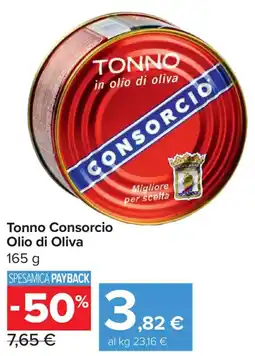 Carrefour Market Tonno Consorcio Olio di Oliva offerta
