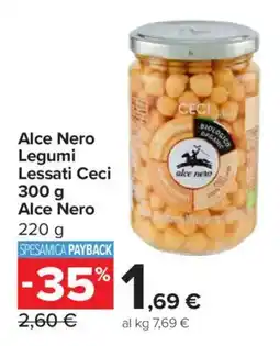 Carrefour Market Alce Nero Legumi Lessati Ceci Alce Nero offerta