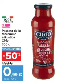 Carrefour Market Passata della Maremma e Rustica Cirio offerta