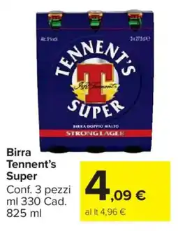 Carrefour Market Birra Tennent's Super offerta