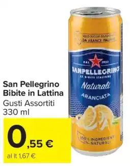 Carrefour Market San Pellegrino Bibite in Lattina offerta