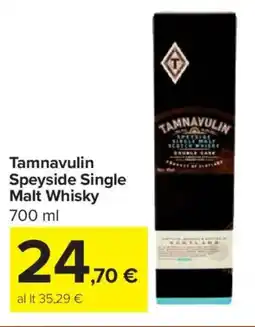 Carrefour Market Tamnavulin Speyside Single Malt Whisky offerta