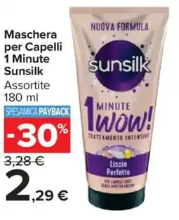 Carrefour Market Maschera per Capelli 1 Minute Sunsilk offerta