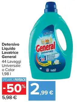 Carrefour Market Detersivo Liquido Lavatrice General offerta