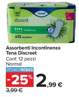 Carrefour Market Assorbenti Incontinenza Tena Discreet offerta