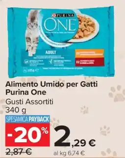 Carrefour Market Alimento Umido per Gatti Purina One offerta