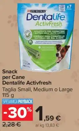 Carrefour Market Snack per Cane Dentalife Activfresh offerta