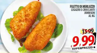 Filetto di merluzzo leggeri e croccanti johnson