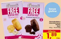 Eurospar Plumcake Mela o Cioccolato Senza Glutine Bauli offerta