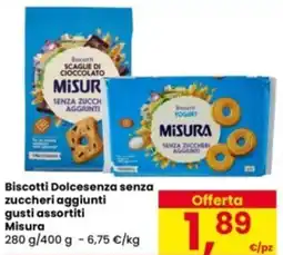 Eurospar Biscotti Dolcesenza senza zuccheri aggiunti Misura offerta