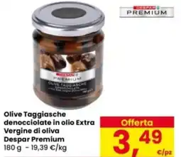 Eurospar Olive Taggiasche denocciolate in olio Extra Vergine di oliva Despar Premium offerta
