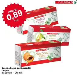Eurospar Succo e Polpa gusti assortiti Despar offerta