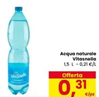 Eurospar Acqua naturale Vitasnella offerta