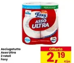 Eurospar Asciugatutto Asso Ultra 2 rotoli Foxy offerta