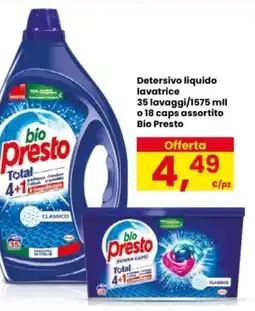 Eurospar Detersivo liquido lavatrice Bio Presto offerta