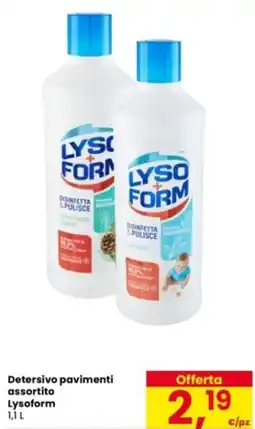 Eurospar Detersivo pavimenti Lysoform offerta