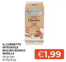 Mercatò Il cornetto integrale mulino bianco BARILLA offerta