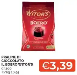 Mercatò Praline di cioccolato il boero WITOR'S offerta