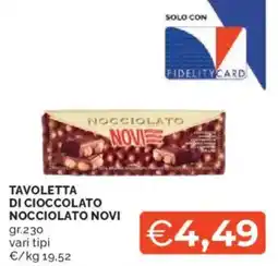 Mercatò Tavoletta di cioccolato nocciolato NOVI offerta