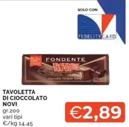 Mercatò Tavoletta di cioccolato NOVI offerta