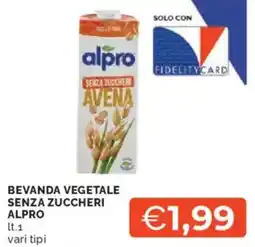 Mercatò Bevanda vegetale senza zuccheri ALPRO offerta